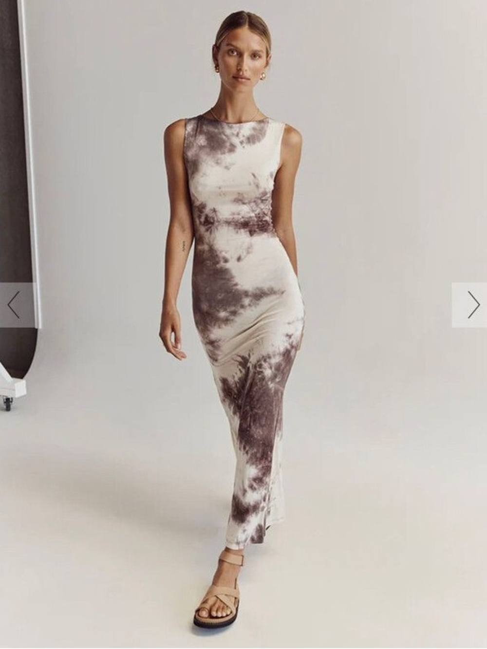 DISSH Sawyer Tie-Dye Midi/Maxi Dress - Light Dark Casper Moss M